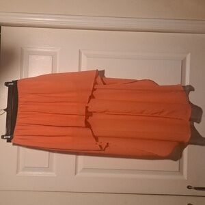 *🍑 Peach long tailed skirt With dual style Maxi & Mini Sheer luxury Beach  fit